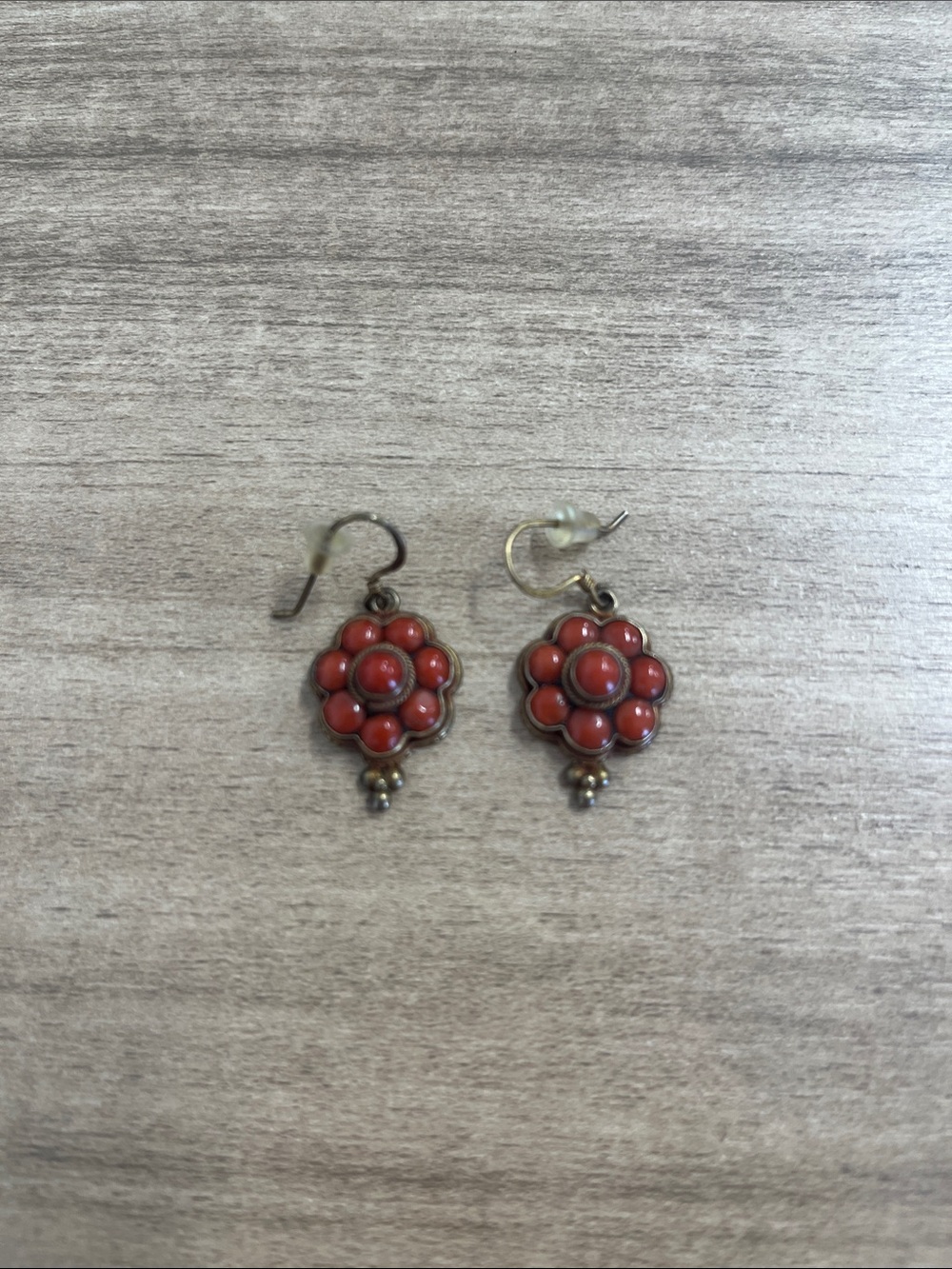 Red\Orange  Floral Drop Earrings - Women Jewelry